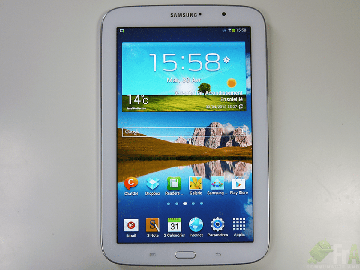 Test de la Samsung Galaxy Note 8.0