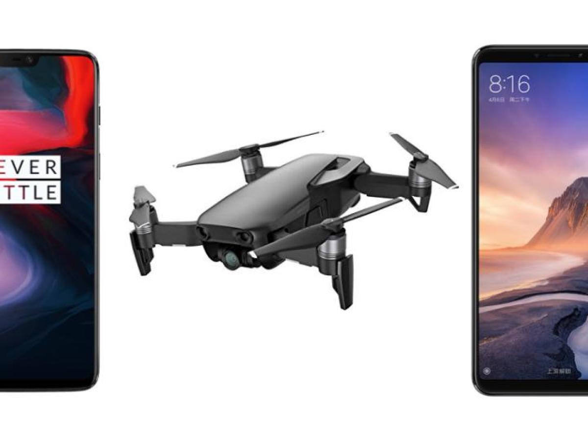 OnePlus 6 à 374 euros, Xiaomi Mi Max 3 à 235 euros et DJI Mavic Air à 730 euros sur GearBest