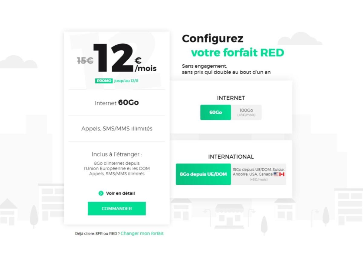 Forfait mobile : 60 Go pour 12 €, c'est le retour de la meilleure offre RED sans engagement