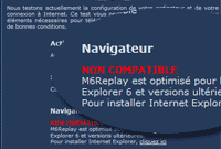Finalement M6 Replay exige Windows Media et Internet Explorer