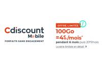 Ce forfait mobile 100 Go est à seulement 4,99 € mensuels pendant les six...