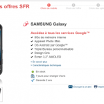 Le Samsung Galaxy en vente chez SFR !
