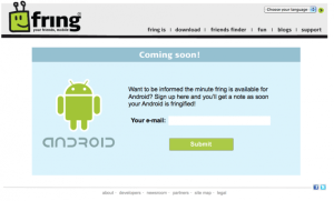 Fring sur Android, bien plus tôt que prévu
