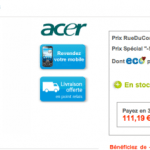 L’Acer Liquid à 325 euros sur RueDuCommerce