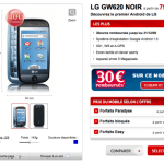 Exclu : Le LG GW620 disponible chez Virgin Mobile à partir de 1 euro grâce à FrAndroid (MAJ)