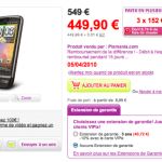 HTC Desire à 437 euros en pré-vente sur Pixmania et 473 euros à la Fnac HTC Desire à 437 euros en pré-vente sur Pixmania et 473 euros à la Fnac