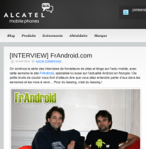 FrAndroid interviewé par Alcatel