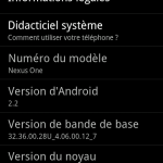 (MàJ) Nexus One : Une nouvelle mise à jour Android 2.2 – FRF83