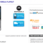 Le Motorola Flipout en pré-commande sur Rue Du Commerce