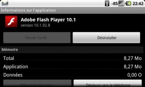 Une version officielle de Flash Player 10.1 compatible avec tous les androphones sur FroYo