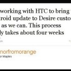 HTC Desire : les versions Orange devront attendre pour Froyo