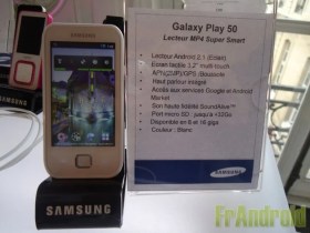 Prise en main du Samsung Galaxy Play 50 sous Android 2.1