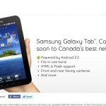 Le Samsung Galaxy Tab à moins de 400 euros au Canada ?