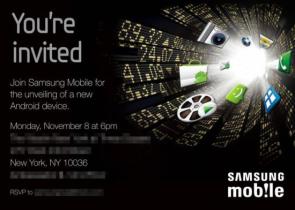 Le 8 Novembre, Samsung annoncera un nouvel appareil Android