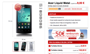 Virgin Mobile et FrAndroid : L’Acer Liquid Metal pour 0 euro