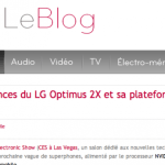 LG Optimus 2X : Les performances de l’architecture NVIDIA Tegra 2