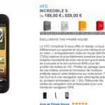 Le HTC Incredible S disponible aujourd’hui chez The Phone House et demain dans les boutiques