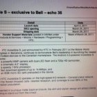 Le 4 avril, le HTC Incredible S arrive chez l’opérateur Bell