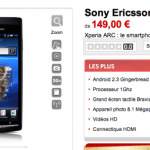 Vente flash sur le Sony Ericsson Xperia Arc avec Virgin Mobile
