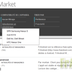 De nouveaux filtres de recherche sur l’Android Market Web
