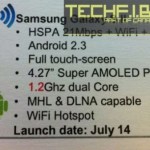Le Samsung Galaxy S II arrive en juillet chez Bell