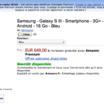 Samsung Galaxy S III annoncé chez SFR, Bouygues Telecom et Amazon FR, DE et UK