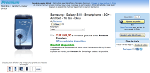 Samsung Galaxy S III annoncé chez SFR, Bouygues Telecom et Amazon FR, DE et UK