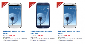 Le Galaxy S3 à partir de 179 euros chez SFR