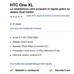 SFR référence le HTC One XL au prix exorbitant de 719 € nu !