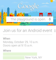 Un évènement Google aura lieu le 29 octobre en faveur d’Android