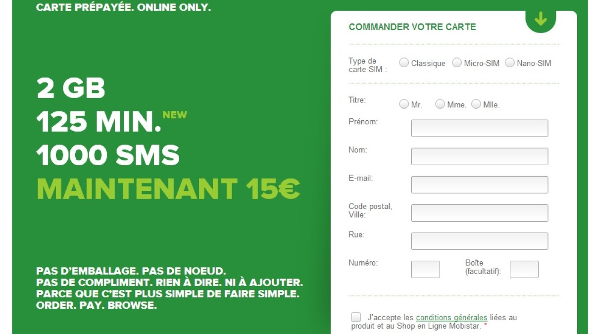 Moibstart internet on mobile