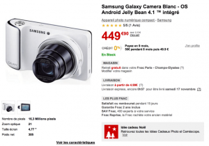 La Samsung Galaxy Camera est disponible à 349 € après ODR