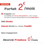 Free Mobile fait évoluer son forfait à 2€ : 2h d’appels, SMS illimités et Internet illimité sur le réseau FreeWiFi