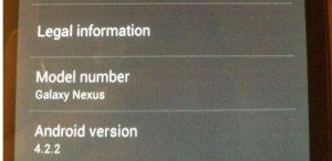 Android 4.2.2 se confirme également sur Galaxy Nexus