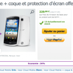 Acer Cloud Mobile, le smartphone est disponible à 229 euros chez Expansys