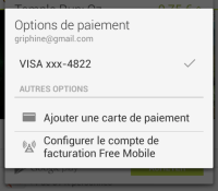 android google play paiement opérateur