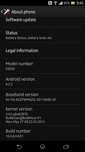 android 4.2.2 jelly bean sony xperia zl