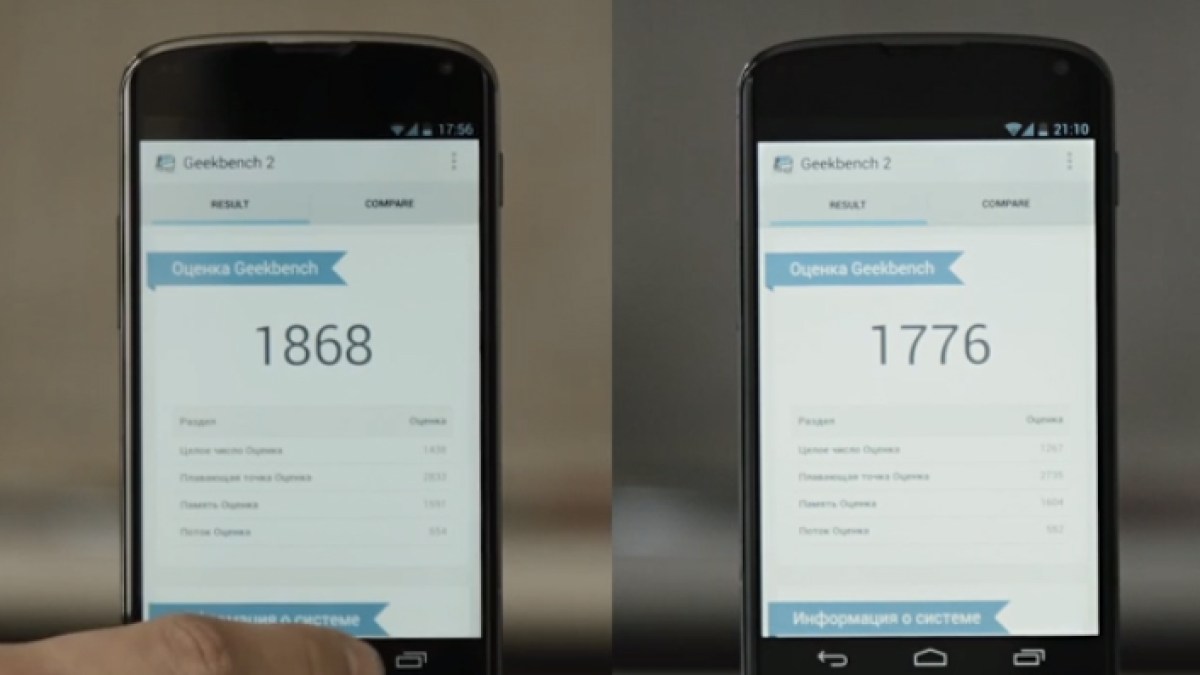 Comparatif Android 4.2/4.3
