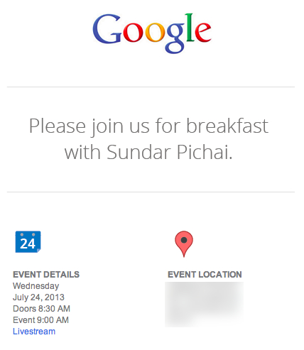 Invitation Google