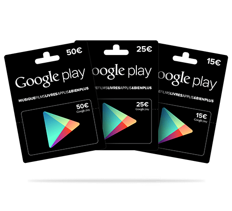 Cartes cadeaux Google Play