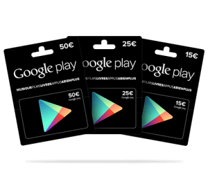 Cartes cadeaux Google Play