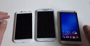 Moto X vs HTC One vs Samsung Galaxy S4 en vidéo