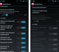 android snapdragon batteryguru mode basse puissance 0