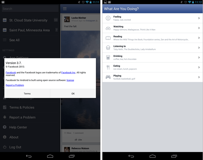 android facebook 3.7 bêta