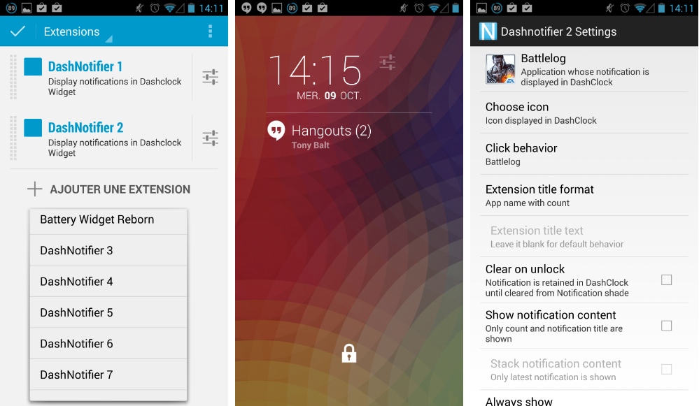 android dashnotifier for dashclock images 0