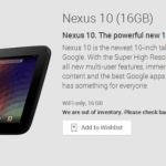 La Google Nexus 10 est en rupture de stock sur le Play Store US