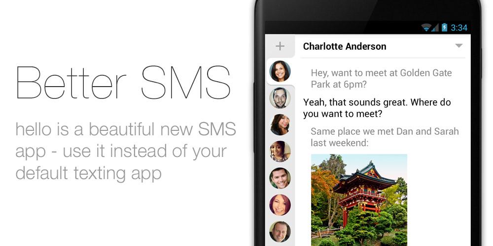 android hello hellotext sms mms app image 0