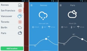 Nice Weather, une application météo minimaliste et originale sur Android