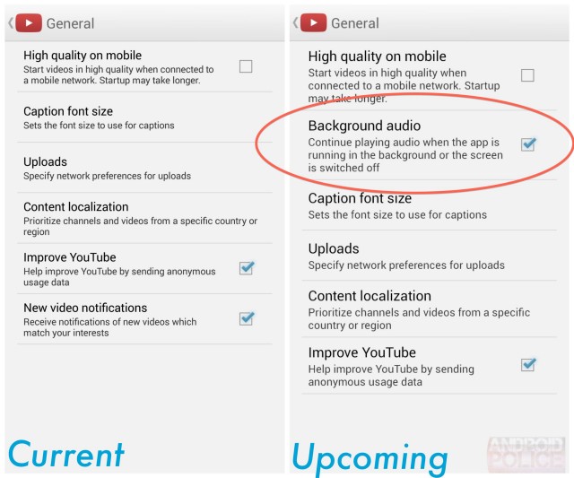 captures d'écran android youtube 5.2.27