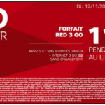 Bon plan : Red SFR 3 Go à 11,99 euros/mois pendant 6 mois